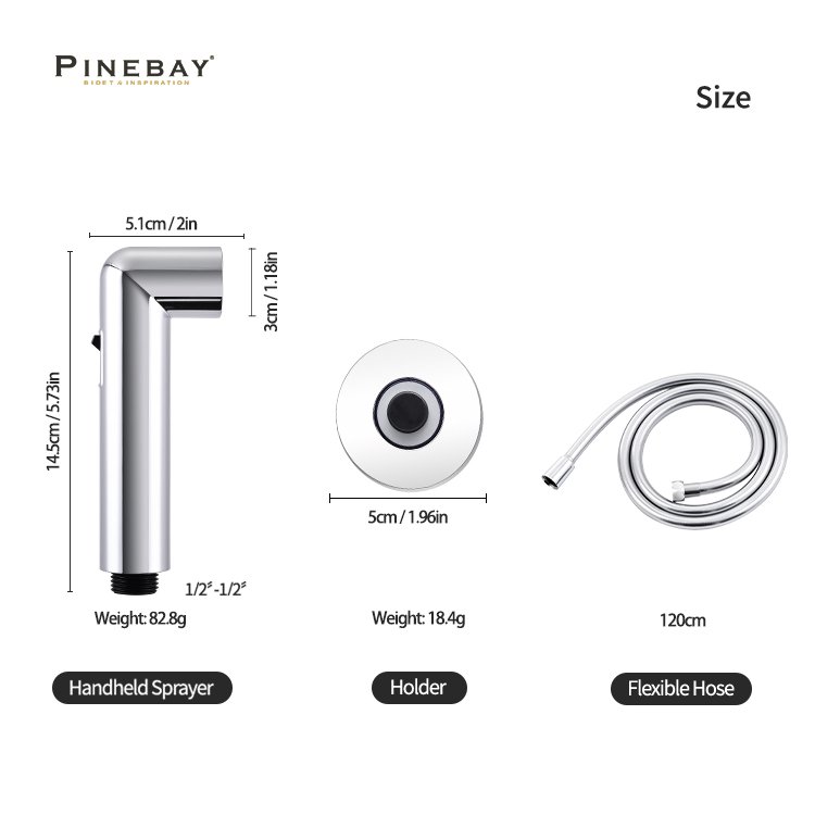 PIINEBAY Modern WC Magnetic Easy Control Shattaf Kit Bathroom Floor Mounted Self Cleaning Shower Faucet WC Woman Bidet Sprayer
