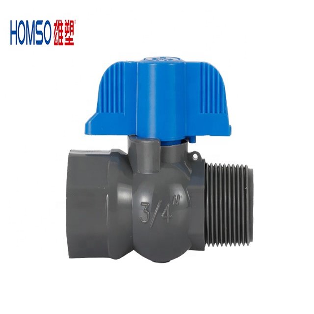 New PVC Female Threaded Ball Valves Manual Hydraulic Shutoff Water Valve For General Application OEM Customizable For Oil Media