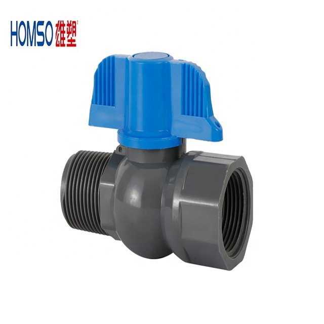 New PVC Female Threaded Ball Valves Manual Hydraulic Shutoff Water Valve For General Application OEM Customizable For Oil Media
