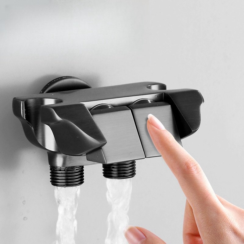 Gun gray spray gun toilet companion flushing booster spray gun set bathroom one in two out angle valve companion set