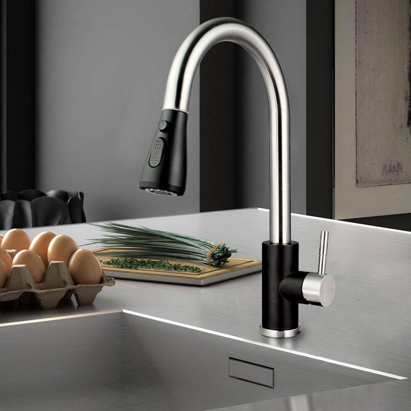 modern stainless steel kitchen faucet 2021 black gold pull out kitchen faucet