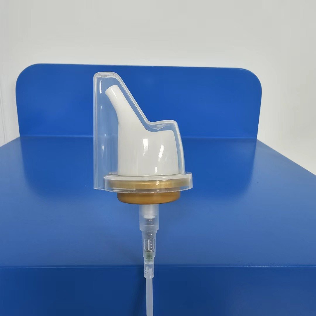 Only Accept Custom Mold Nose Shape One Inch Aluminum Aerosol Can Nozzle Cap Valve Pharma Sprayer Nasal Sprayer