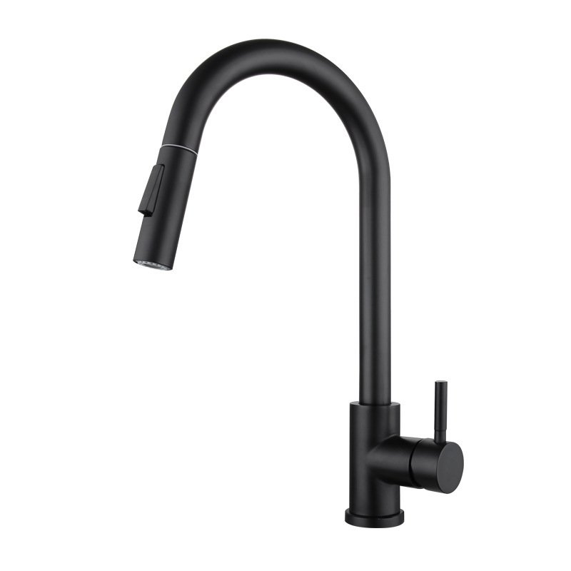 Bolei Gold Black Kitchen Faucet Touch Sensor Pull Out Flexible Stainless Steel Sink Faucet