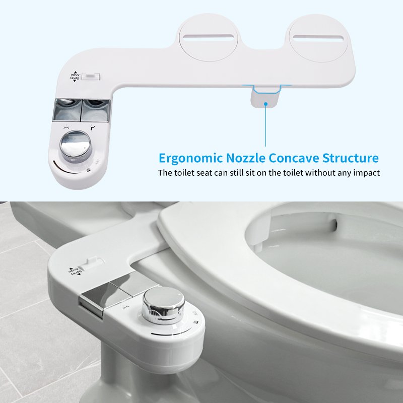 New Design Key Button Nozzle Self-Cleaning Bidet Toilet Attachment Cold Water Non Electric Toilet Bidet