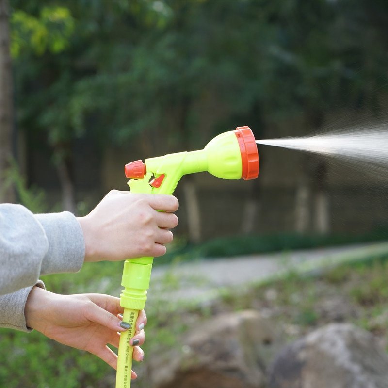 Car Wash Garden Watering 8 Adjustable Pattern Thumb Control On Off Valve Plastic Water Spray Gun Nozzle