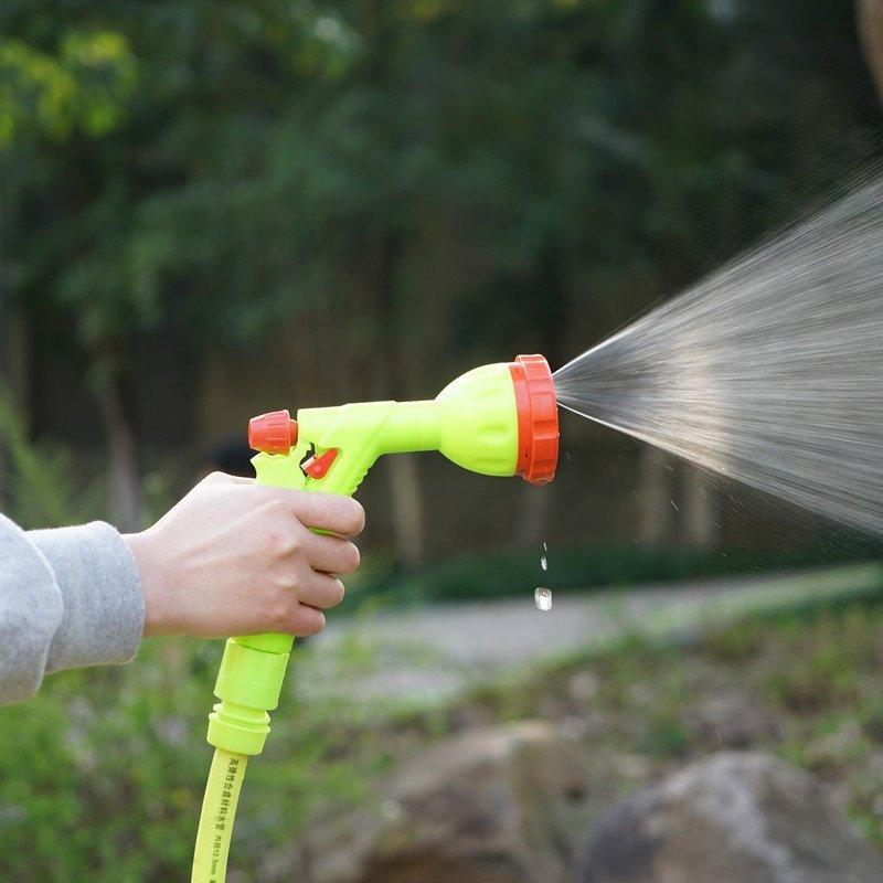 Car Wash Garden Watering 8 Adjustable Pattern Thumb Control On Off Valve Plastic Water Spray Gun Nozzle