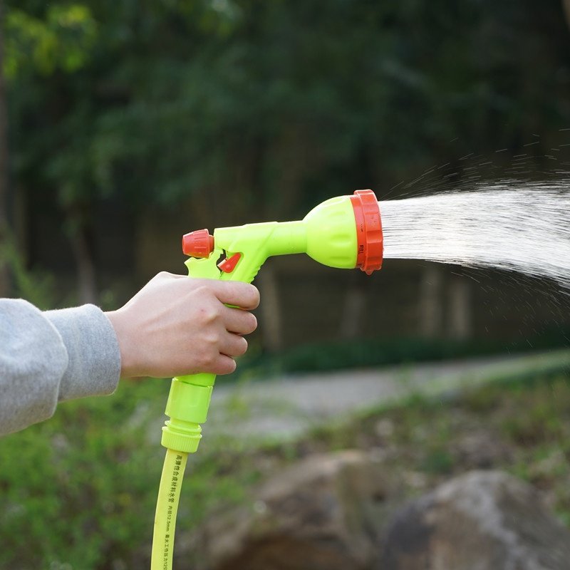 Car Wash Garden Watering 8 Adjustable Pattern Thumb Control On Off Valve Plastic Water Spray Gun Nozzle