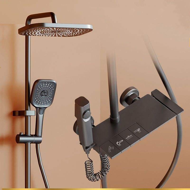 New Trend LED Bathroom Digital Temperature Display Shower Mixer Piano Shower Set With Ambient Light Shower System