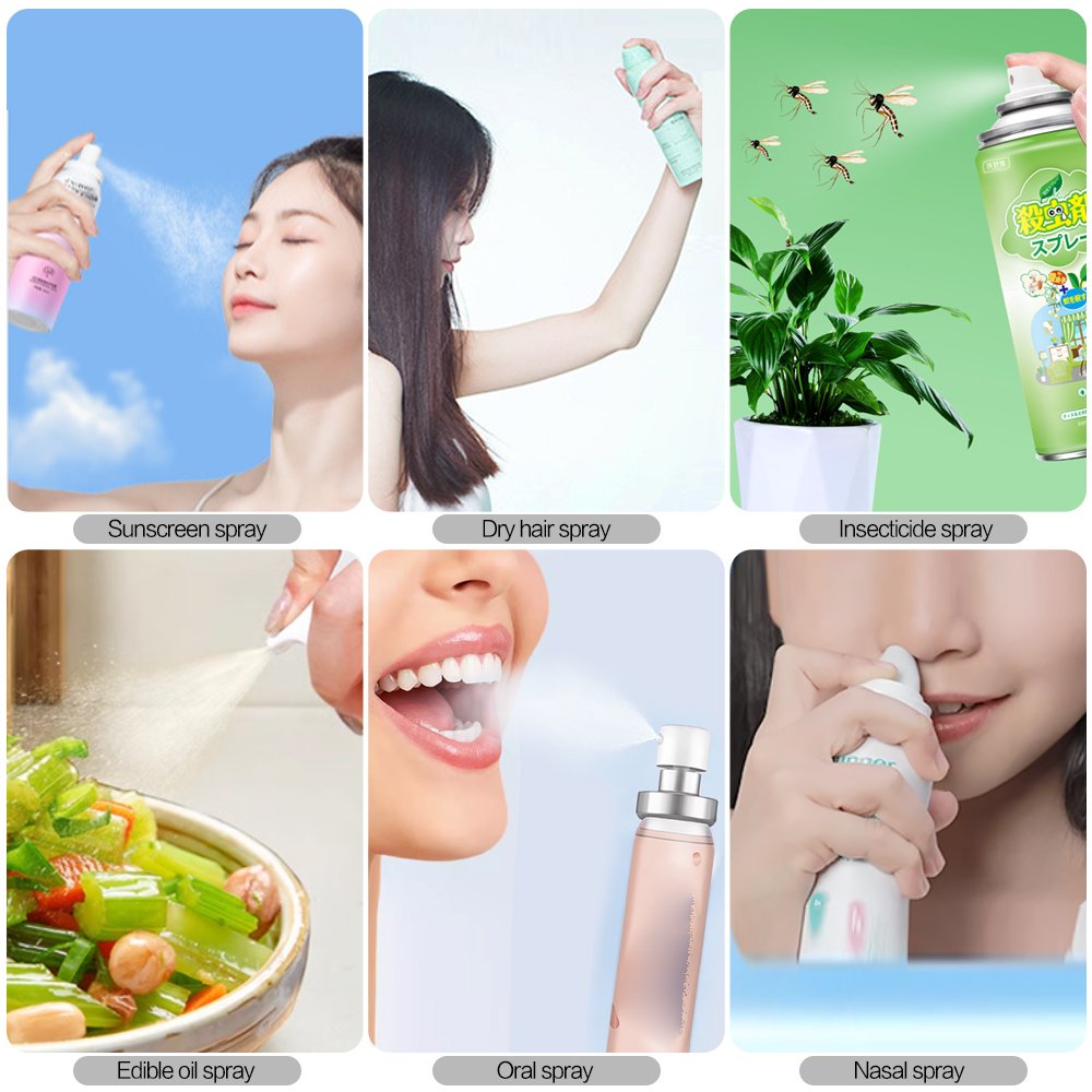 The Newest One Binary Valve Bag Seawater Nasal Spray Button Cover Aerosol Nasal Cylindrical Nozzle with Bag Porket