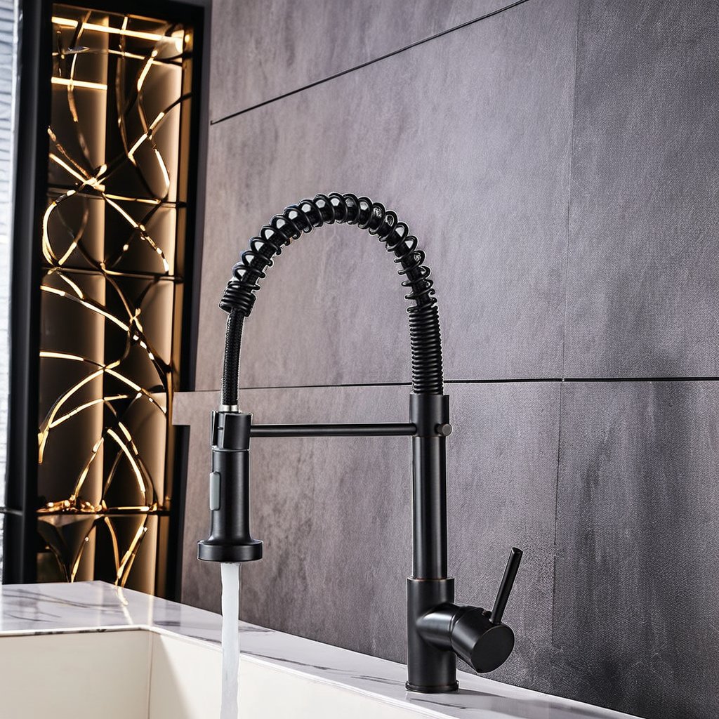 Modern Stainless Steel Kitchen Faucet Tap for Hotel or Apartment Deck Mounted with Ceramic Valve Sleek Sink Mixer