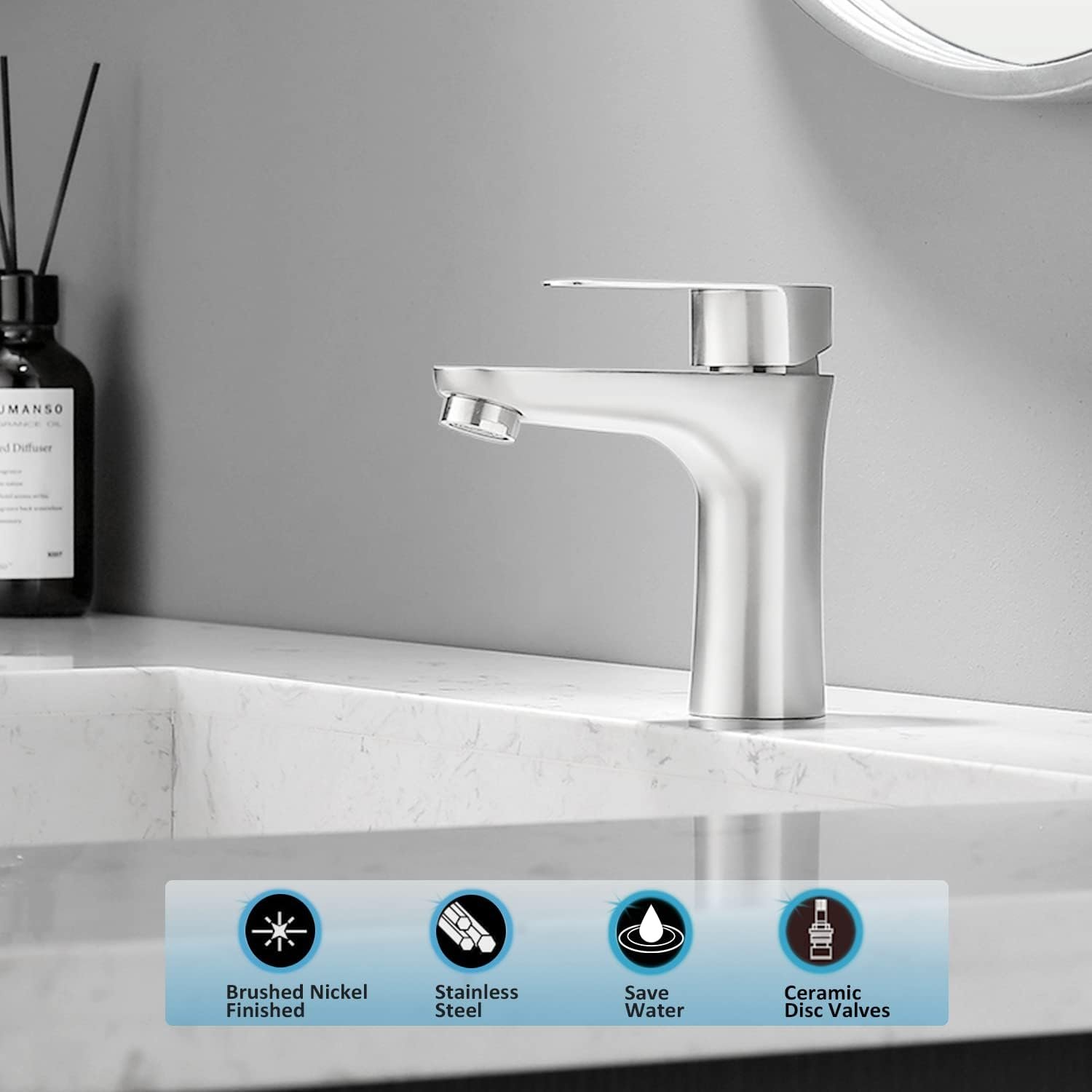 Hot sell bathroom basin faucet Stainless Steel Single Hole Bathroom Sink Faucet