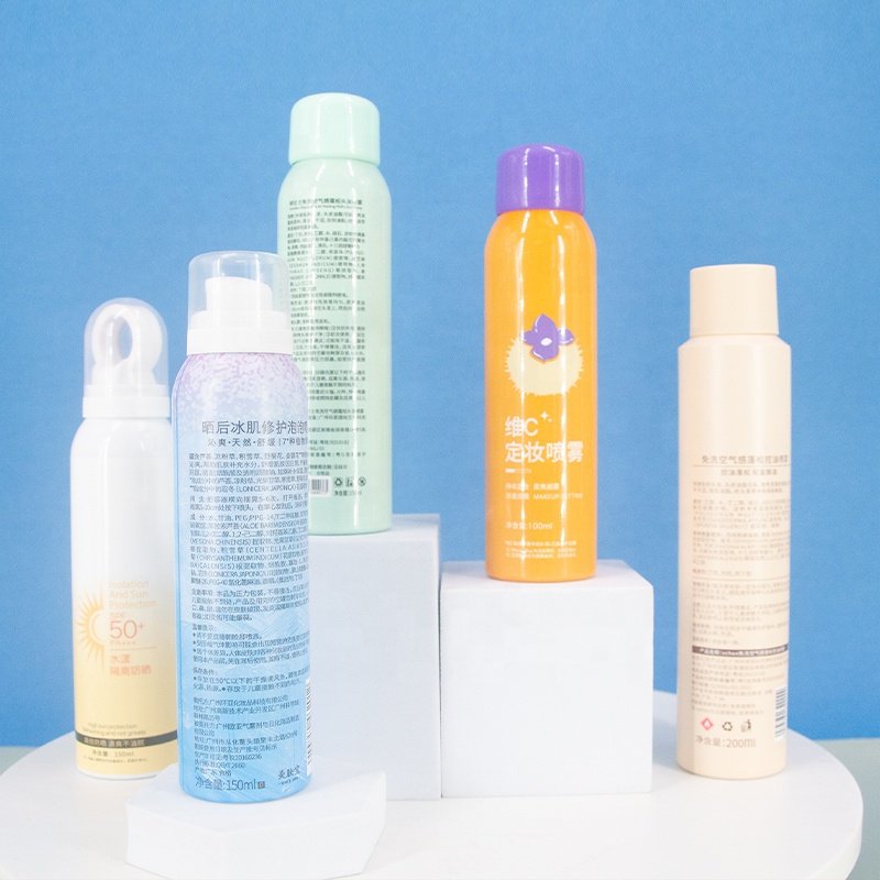 Factory direct wholesale multi-purpose cosmetics deodorant aluminum aerosol spray tin cans empty aluminum aerosol bottle custom