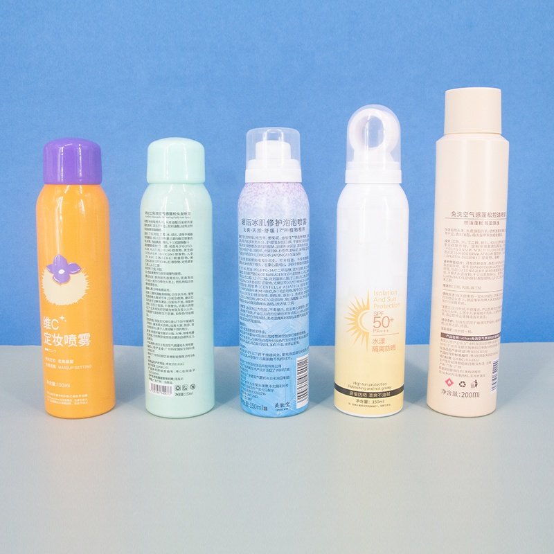 Factory direct wholesale multi-purpose cosmetics deodorant aluminum aerosol spray tin cans empty aluminum aerosol bottle custom