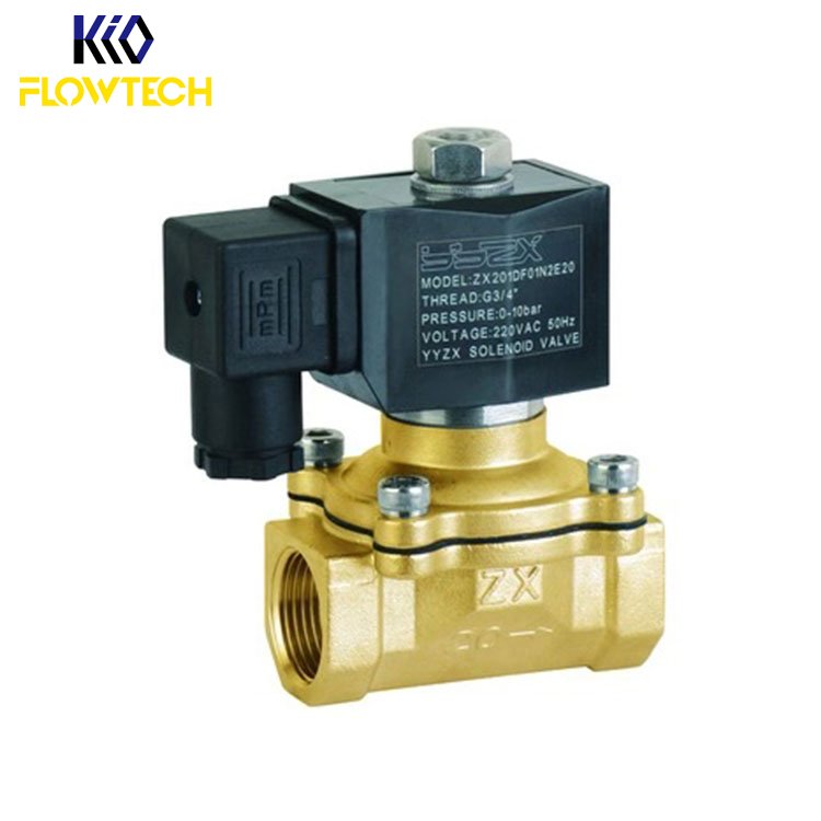 China Flow Tech Custom Stainless Steel 6 2 Inch 5V 24V Water 220V 12V Co2 Oil Gas Steam Air Operated Solenoid Valve Price
