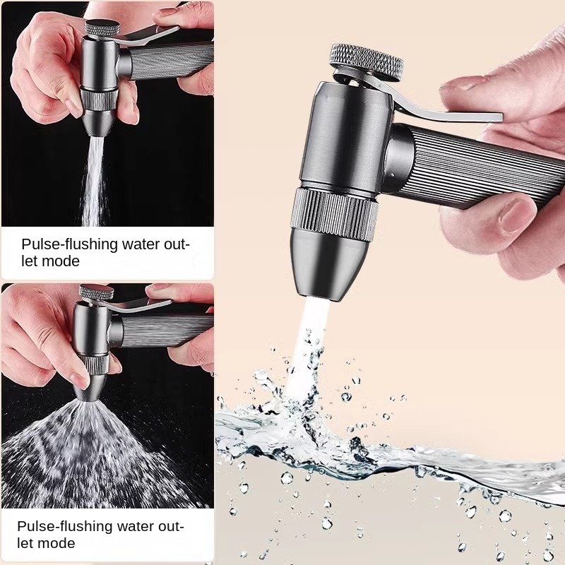 Hot Selling Black Hot/Cold Mixing Valve Brass Supercharged Spray Gun Handheld Toilet Flusher Bidet Sprayer