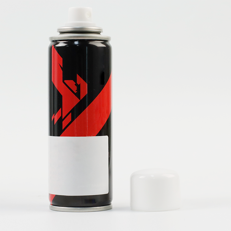 Customized aluminum aerosol spray can with plastic caps with printing beauty spray