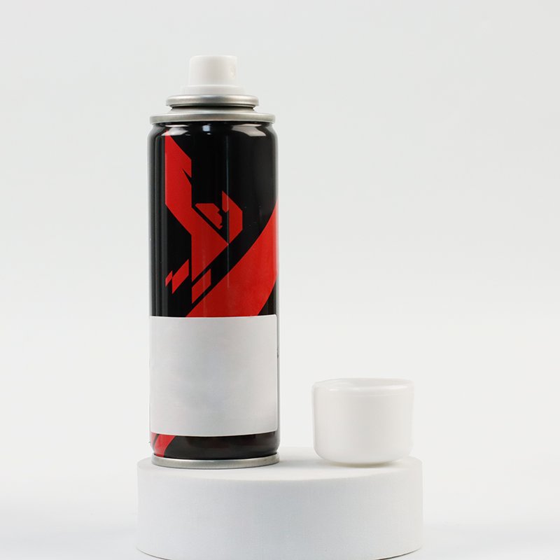 Customized aluminum aerosol spray can with plastic caps with printing beauty spray