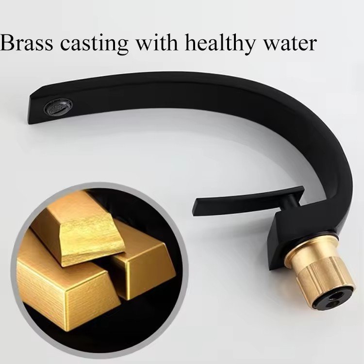 Modern Antique Brass Single Handle Bathroom Basin Faucet Deck Mounted Pull-Out Spray Ceramic Valve Core Hot Cold Water Function