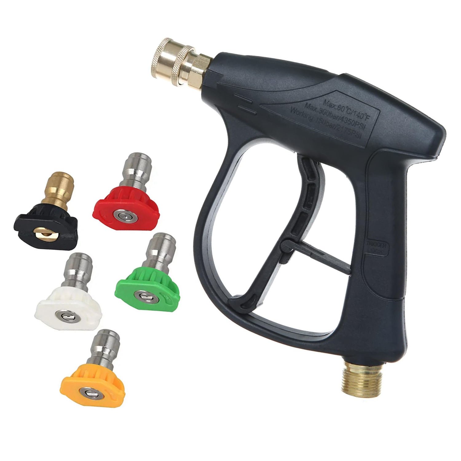 Lingzhen 1/4 Pressure Car Washer with Spray Nozzles Foam Lance Cleaning Tools Spray Gun set