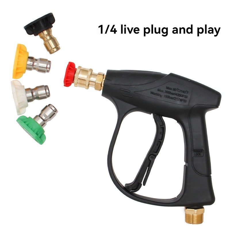 Lingzhen 1/4 Pressure Car Washer with Spray Nozzles Foam Lance Cleaning Tools Spray Gun set