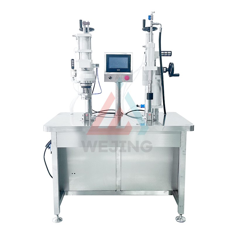 Semi Automatic Aerosol Filling Machine with Pressure Detection Gauge