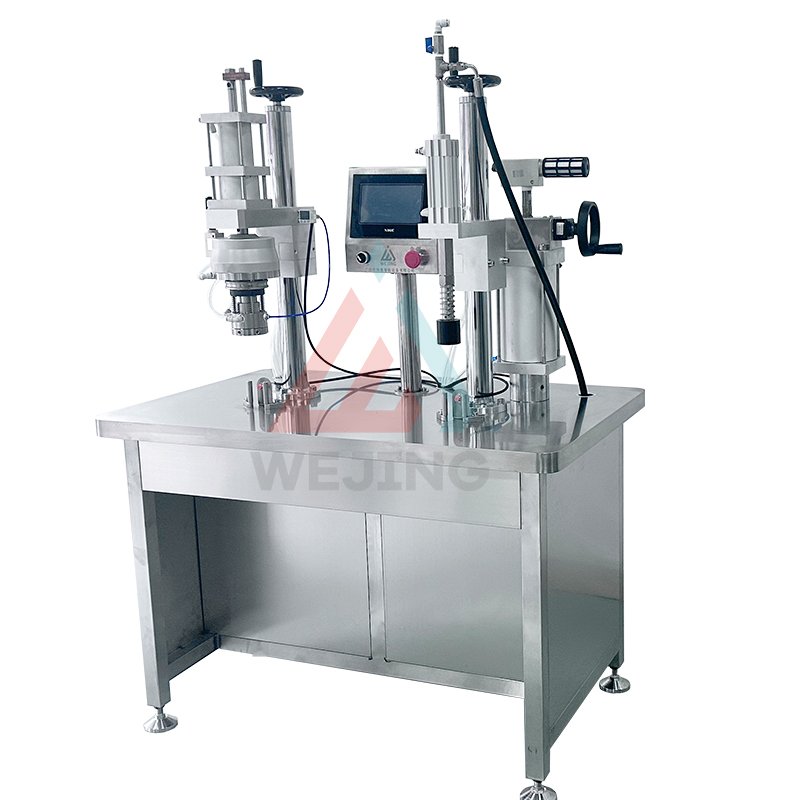 Semi Automatic Aerosol Filling Machine with Pressure Detection Gauge