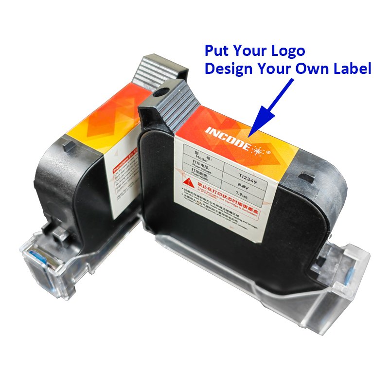 INCODE TIJ 2.5 42ML White Black Dye Ink Jet Coding Machine Online Cartridge Thermal Handheld Inkjet Printer Blue Refilled Empty