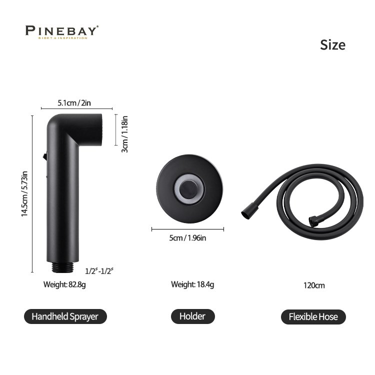 PIINEBAY High Quality WC Water Press Control Handheld Bidet Sprayer ABS Magnetic Washing Shower System Bathroom Woman Shattaf