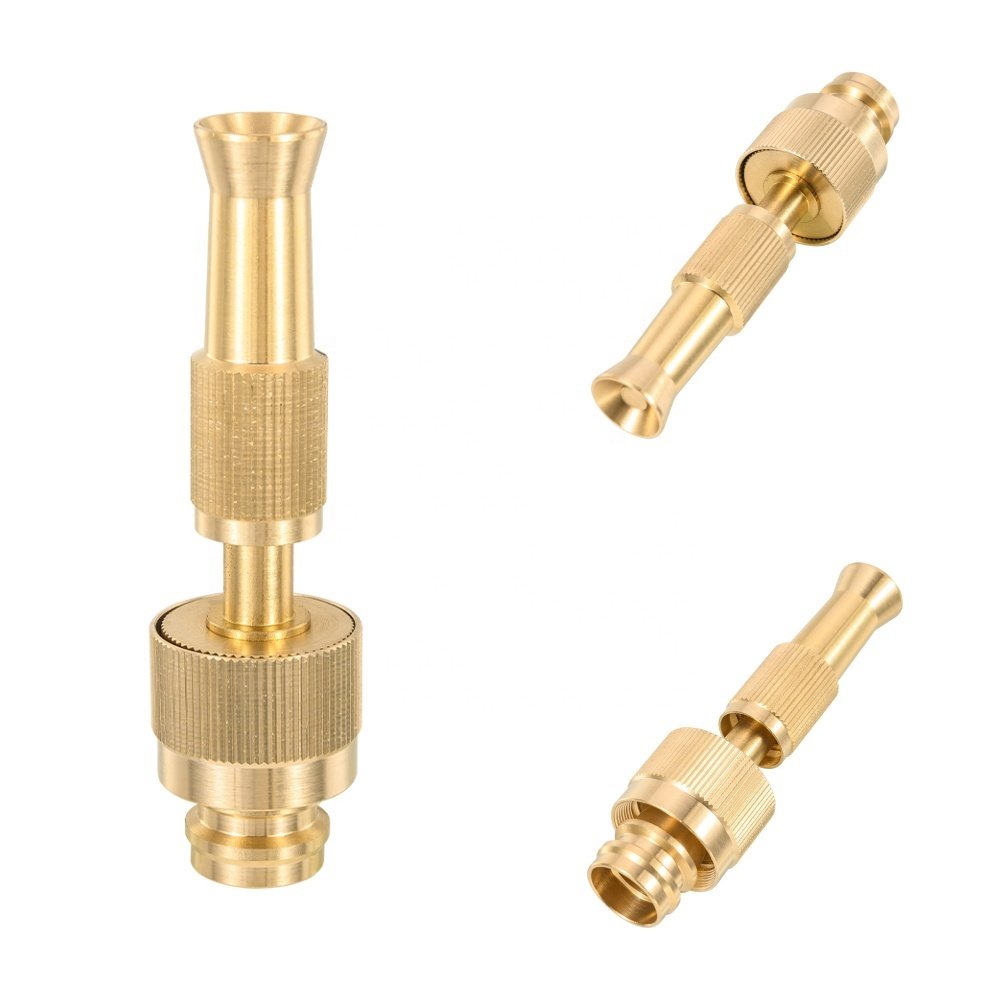 3.5" Height High-pressure brass hose nozzle spray set for 1/2" hose Watering Gun with Tap Adapter Car Washing watering cleaning