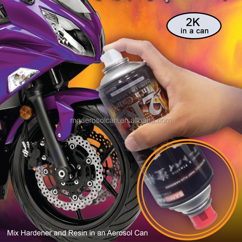Wholesale Price 2K Aerosol Tin Can 52x130mm & 65*158 Empty Metal Can for Spray Paint Product with double accessories