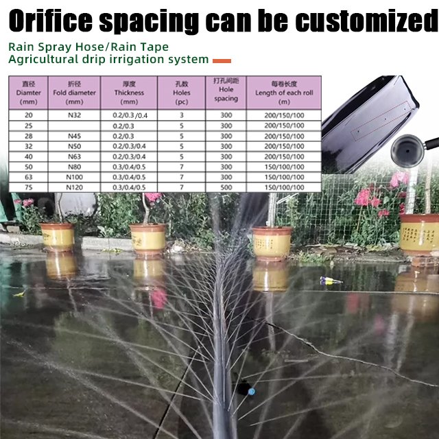 limited time discount 16mm Micro Irrigation Spray rain Hose/tape for sgriculture irrigation system