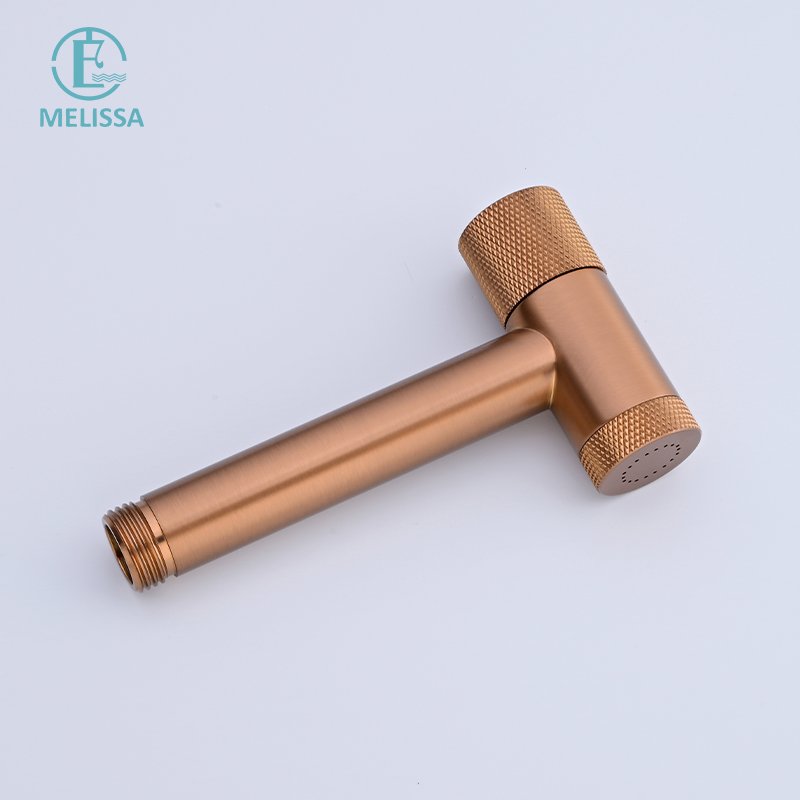 Melissa Modern Brass Bathroom Brushed gay toilet bidet spray shattaf set Handheld shower Angle Valve