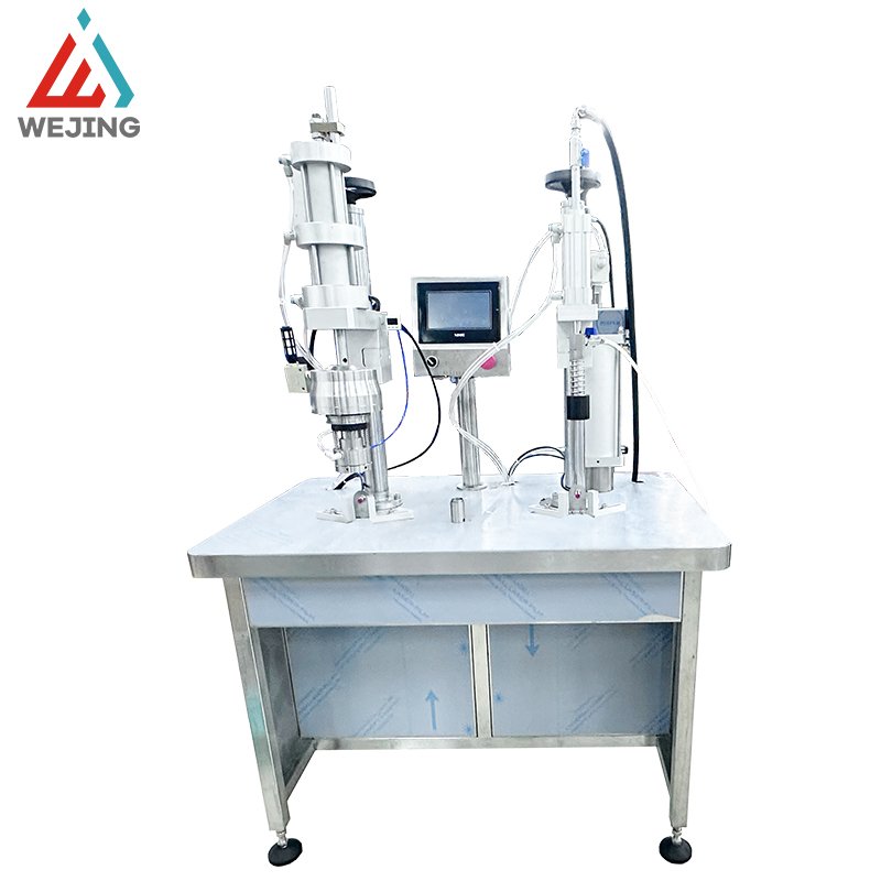 Semi Automatic BOV Aerosol Filling Sealing machine Spray Paint Can Filling Crimping Machine
