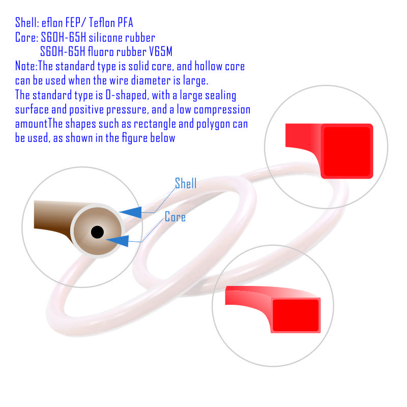 PTFE,PEEK,UHMW-PE Spring Energized Seals PTFE Spring loaded Seals PTFE coated FFKM HNRB FKM Silicone O-ring Seals