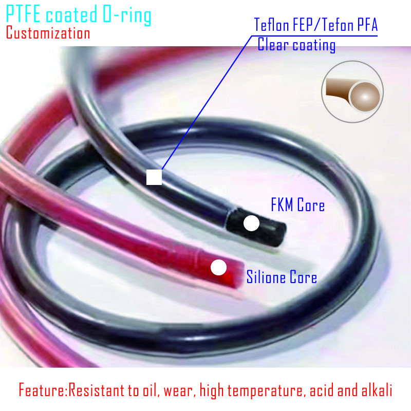 PTFE,PEEK,UHMW-PE Spring Energized Seals PTFE Spring loaded Seals PTFE coated FFKM HNRB FKM Silicone O-ring Seals