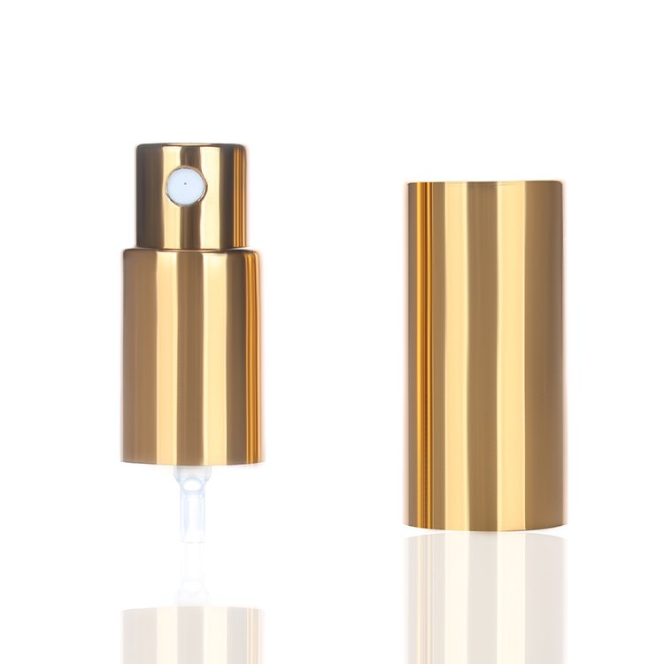 18 / 415 20 / 410 24 / 410 aluminum gold silver closure screw mist spray pump with clear cap