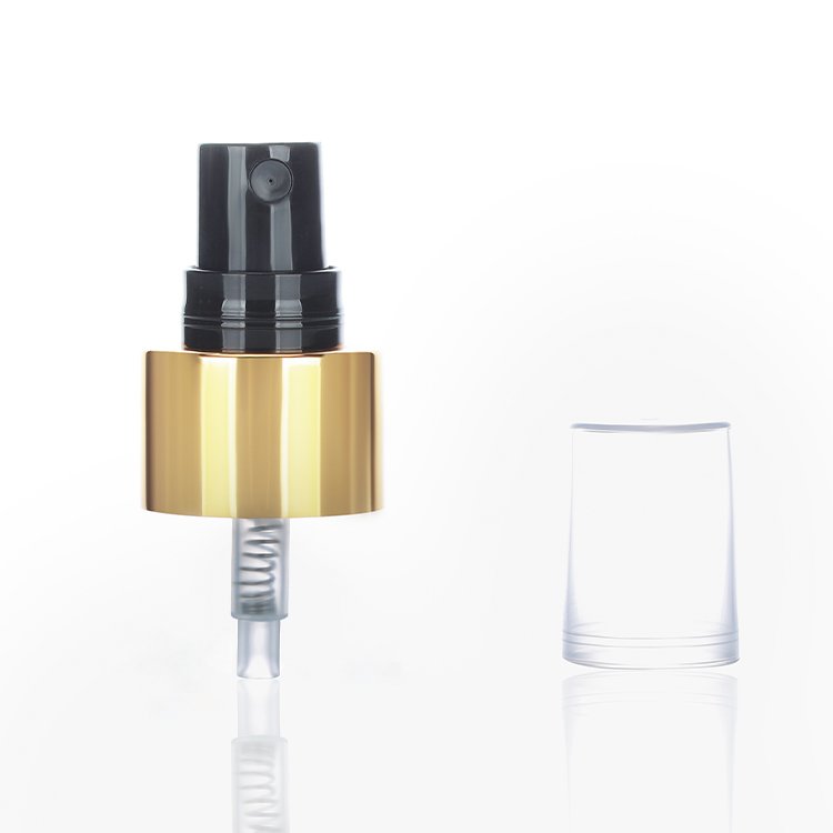 18 / 415 20 / 410 24 / 410 aluminum gold silver closure screw mist spray pump with clear cap