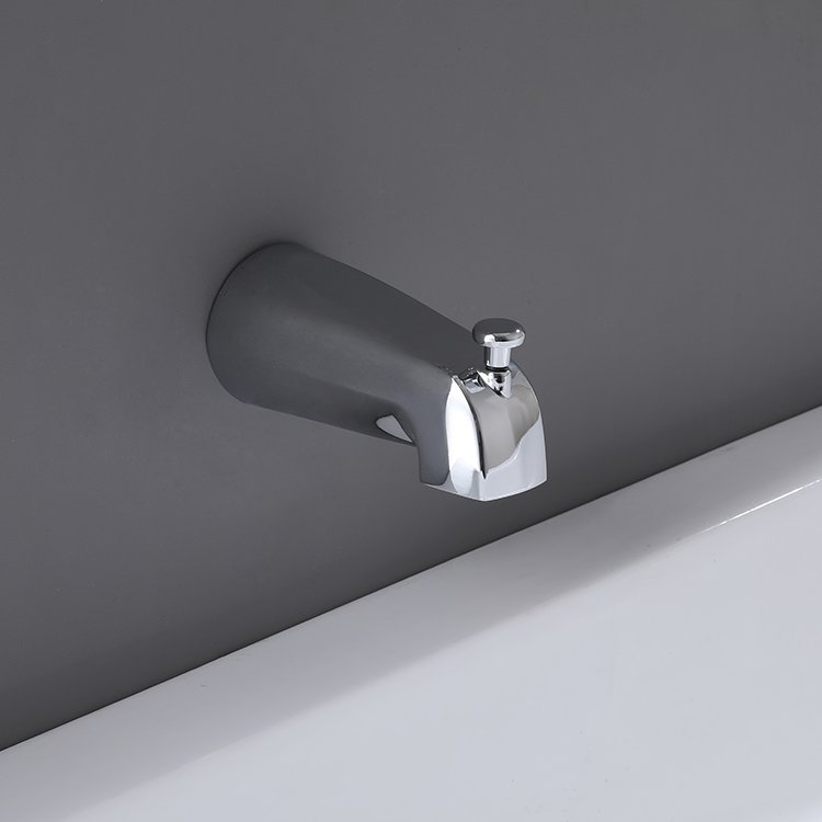 Contemporary Dual-Handle Chrome Bathroom Faucet Polished Brass Shower Faucet Set Rain-Spray Tub Spout Ceramic Valve