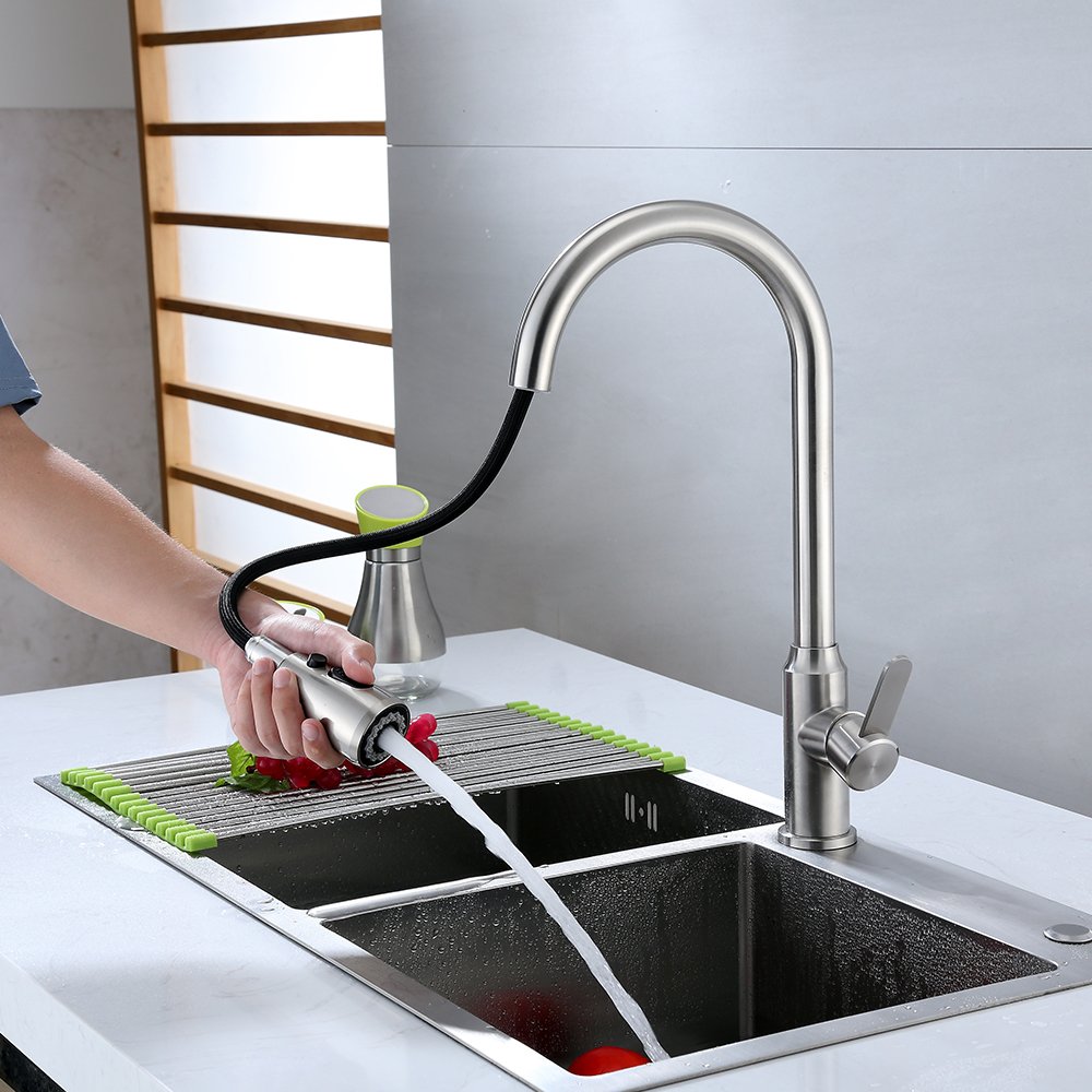 LUXURY SUS304 GOURMET PULL DOWN SMART TOUCH SENSOR KITCHEN FAUCET MULTIFUNCTIONAL WATER SAVING FAUCET HOT COLD MIXERS TAP