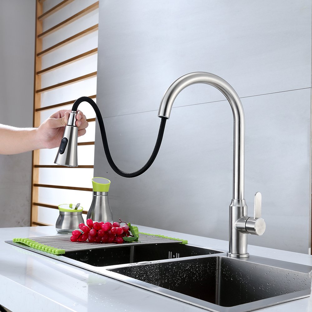 LUXURY SUS304 GOURMET PULL DOWN SMART TOUCH SENSOR KITCHEN FAUCET MULTIFUNCTIONAL WATER SAVING FAUCET HOT COLD MIXERS TAP