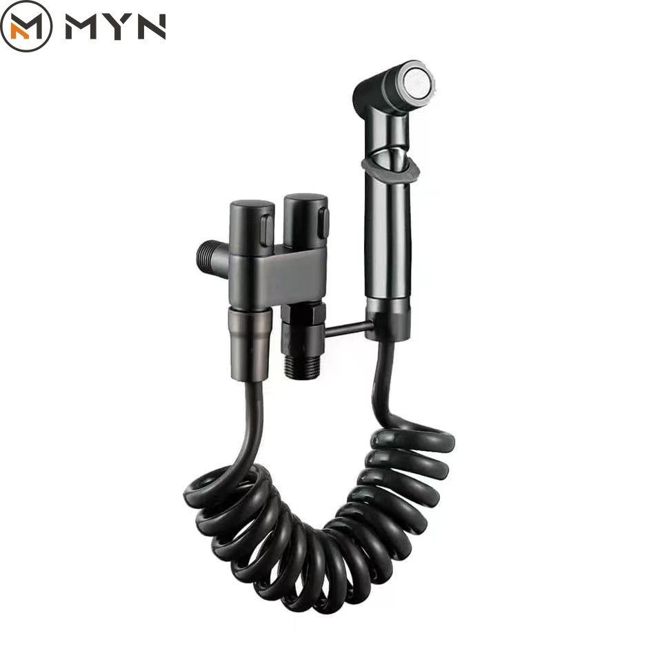 Gun grey toilet partner gun syringe gun ashes multifunctional pressure nozzle one into two double charged cleaning sprayer set