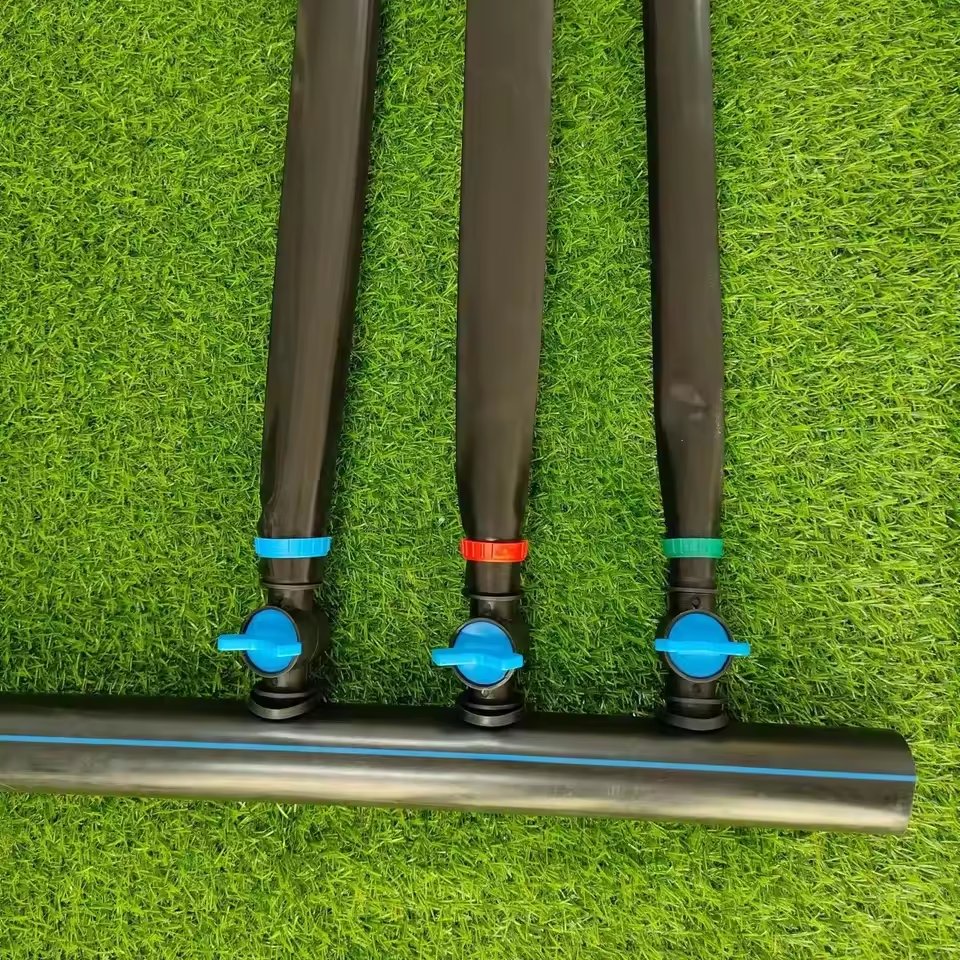 plastic irrigation tubes hose bypass valve rain spray hose tape offtake valve for agricultural greenhouses irrigation system