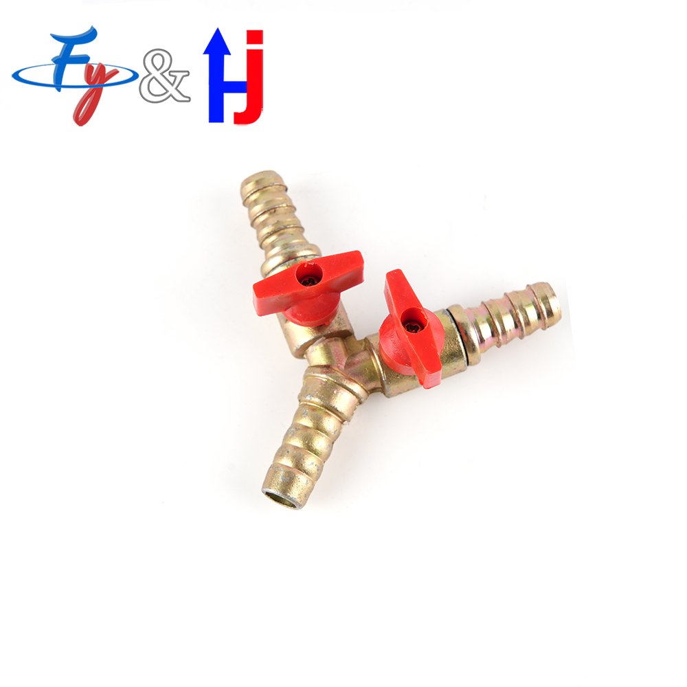 Three way valve, Y-shaped gas stove accessories, gas pipe, liquefied gas pipe, three-way valve with switch, three-way joint