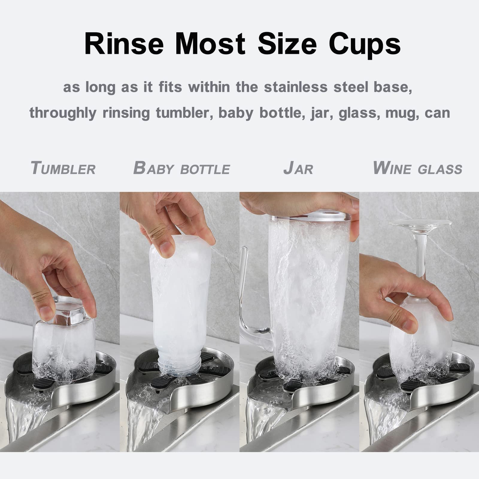 Kitchen Sink Product Glass Rinser Magnet High Pressure Water Cleaning Tool Spray Bottle