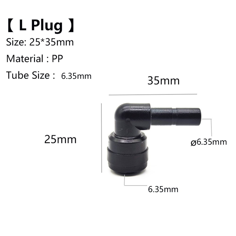 1/4 Outdoor Garden Misting System Black Quick Connect Sprayer Kit with Tee Elbow Cap and Plug for Plant & Flower Irrigation
