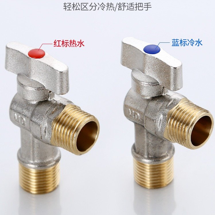 Brass Flow Angle Value Plumbing Fitting Triangle Valve Water Valve Angle Stop Valve for Faucet Bathroom Toilet Sink
