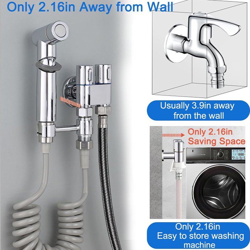 Brass Valve Body Warm Water Bathroom Spray Gun Shataf WC ABS Hand Held Muslim Shower Shattaf Bidet Faucet Sprayer for Toilet