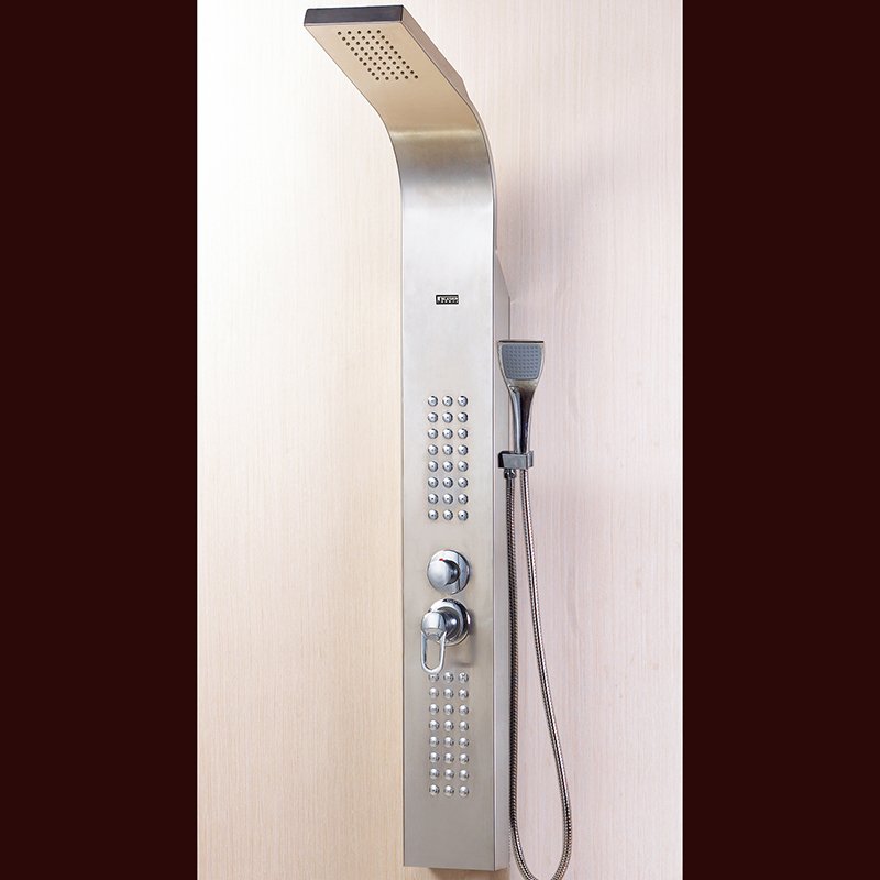 Intelligent Open-Mounted Bathroom Shower Screen 5-File Integrated Wall Bracket Durable Stainless Steel with Ceramic Valve Core