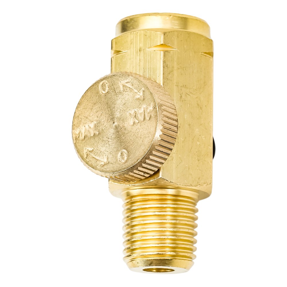 Brass In-line Air Flow Regulator Valve 1/4" NPT Male To Female Fitting Air Pressure Compressor Control Tool