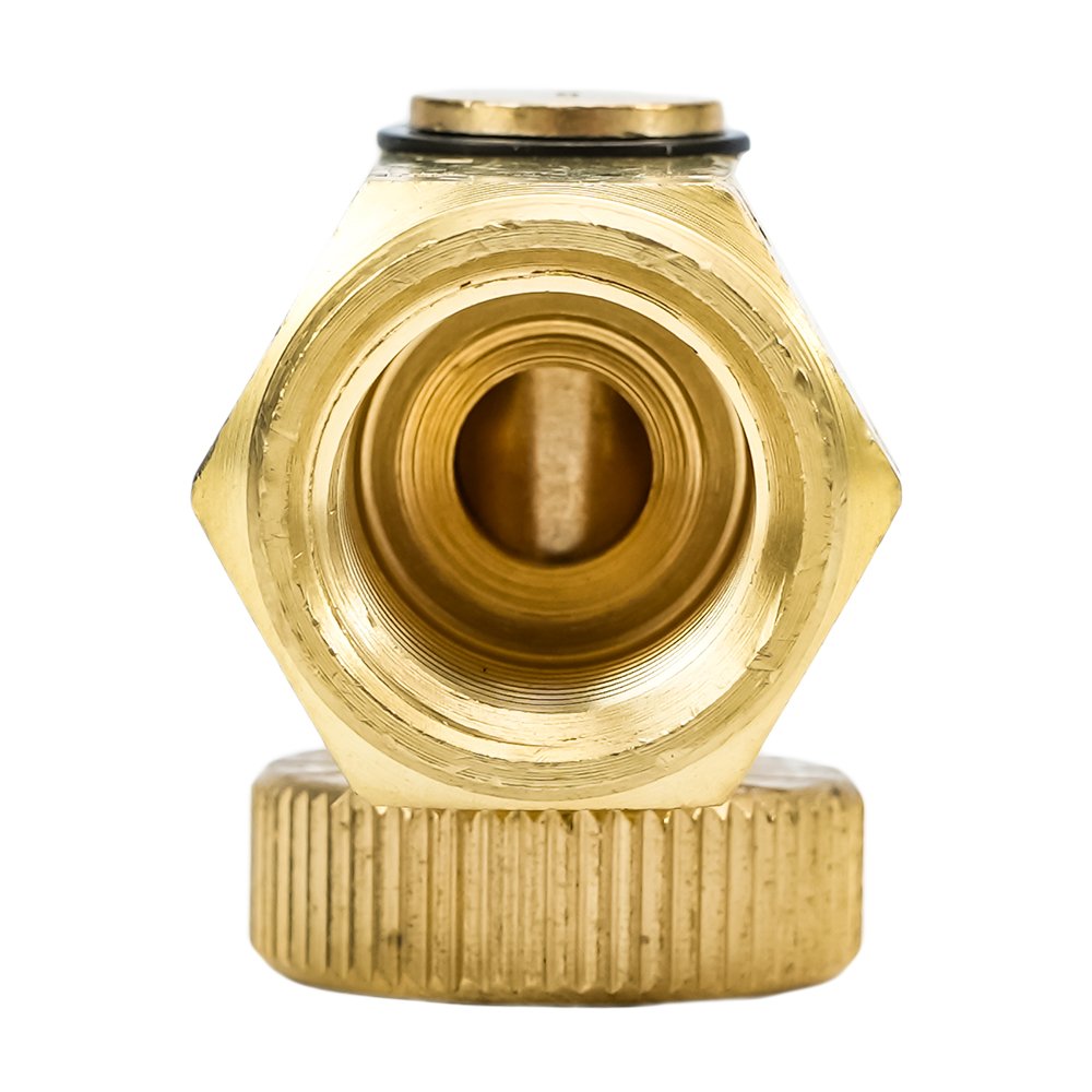 Brass In-line Air Flow Regulator Valve 1/4" NPT Male To Female Fitting Air Pressure Compressor Control Tool